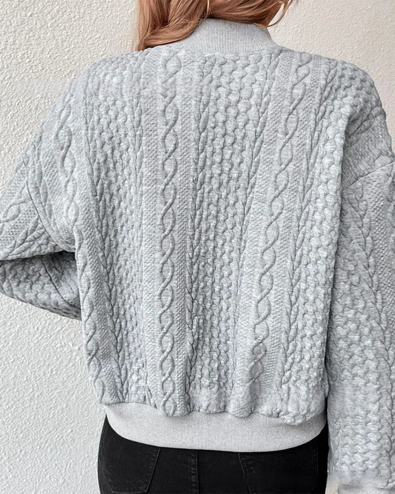 Lucille® | Elegant cardigan in textured fabric 