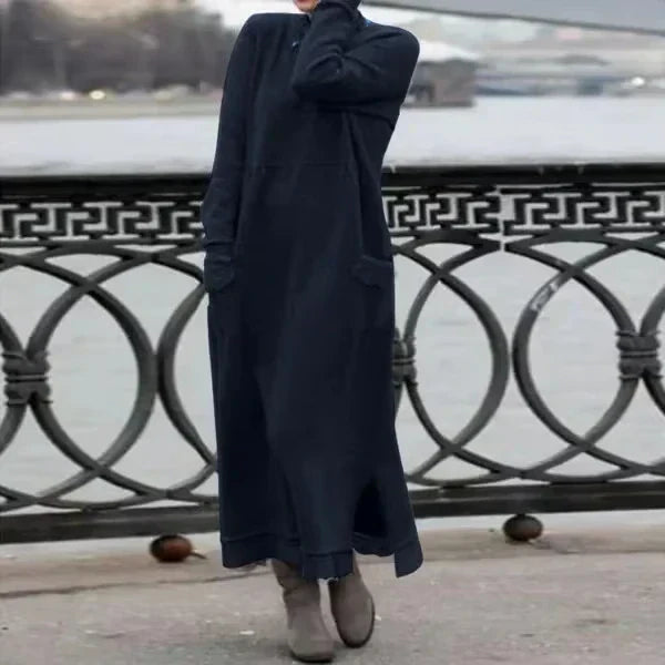 Doris™ Maxi-jurk van wol en katoen