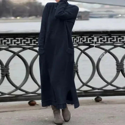Doris™ Maxi-jurk van wol en katoen