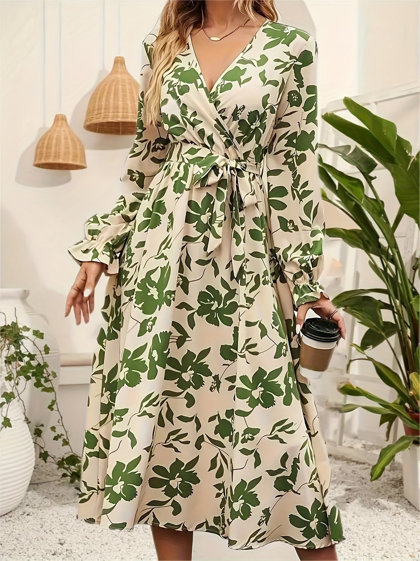 Audrey | Elegant Floral Wrap Dress 