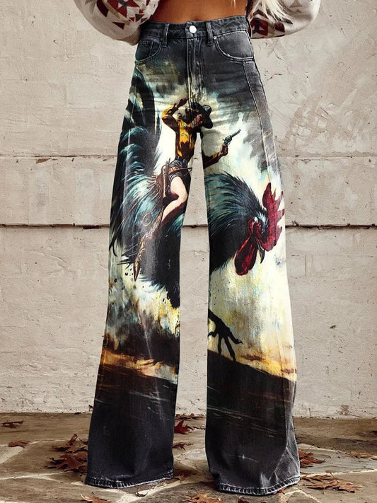 Riley | Relaxed Fit Graphic Statement Jeans