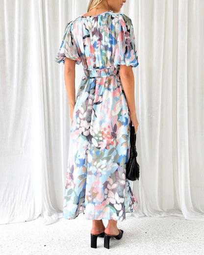 Christel | Elegante Bloemenprint Jurk