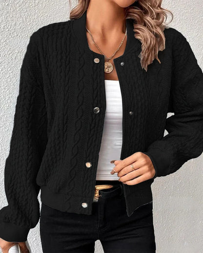 Lucille® | Elegant cardigan in textured fabric 