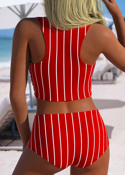 Delilah | Stylish Striped Swimsuit Set