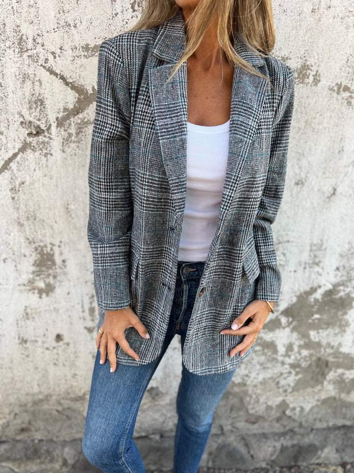 Elaina | Elegant Winter Plaid Blazer