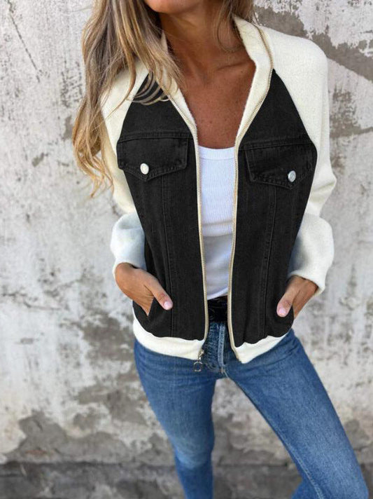 Tessa™ | Casual jack met ritssluiting en V-hals