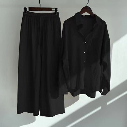 Yvonne | 2-delige set - Blouse & wijde broek