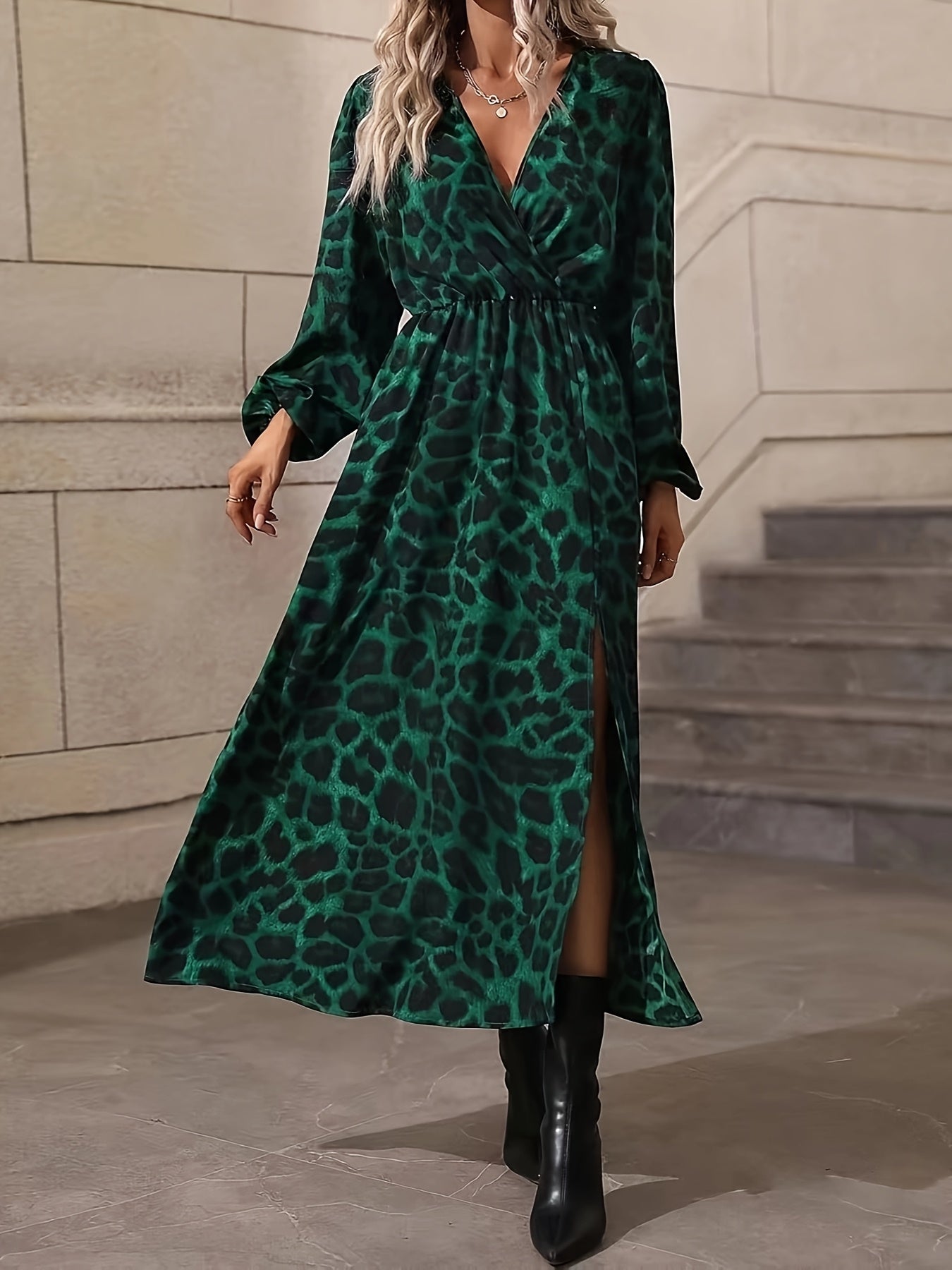 Caroline | Elegant Wrap Maxi Dress 