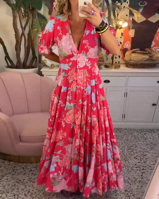 Sierra | Elegant Maxi Floral Dress