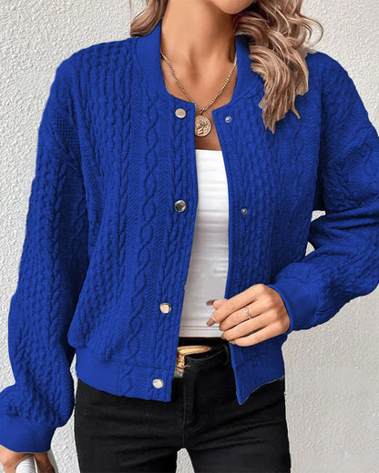 Lucille® | Elegant cardigan in textured fabric 
