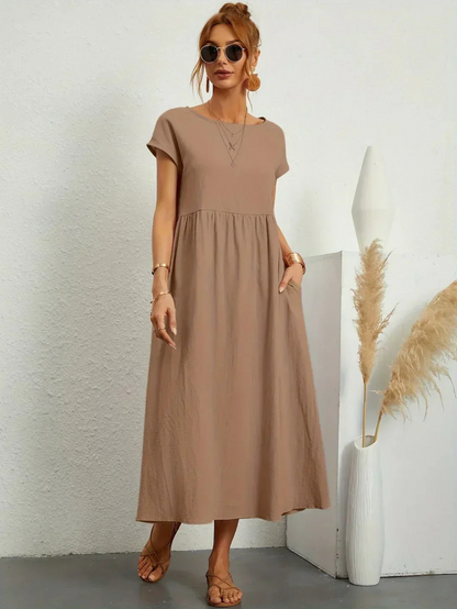 Marianne™ | Elegante ronde hals jurk