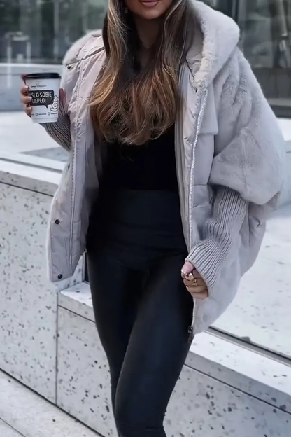 Women's hooded bomber jacket 