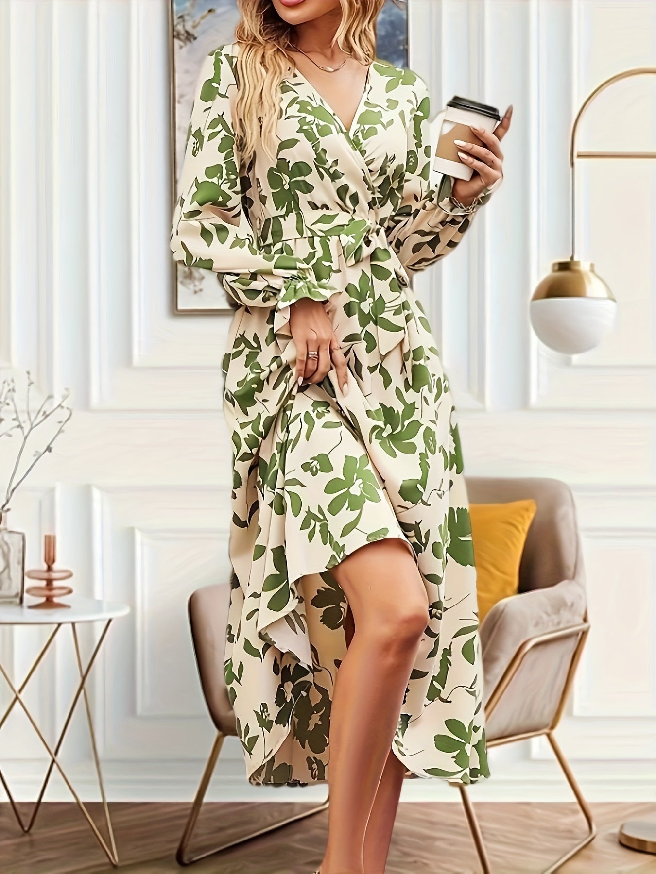 Audrey | Elegant Floral Wrap Dress 