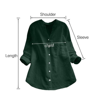Ava™ - Casual Loose Cotton Linen Shirt 