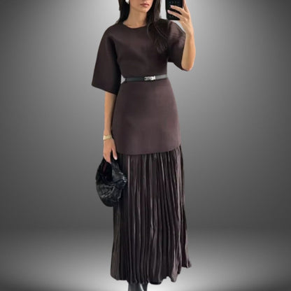 Claudia | Elegant Belted Maxi Dress