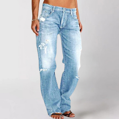 Viktoria - Loose, wide denim jeans for women