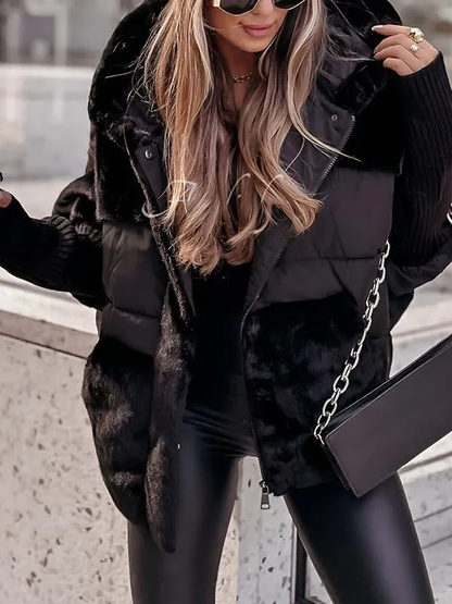 Women's hooded bomber jacket 