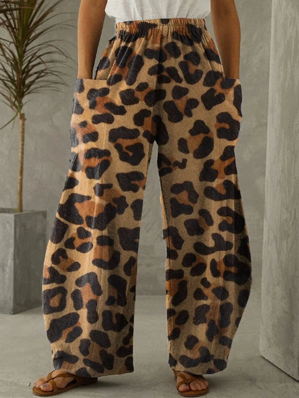 Dakota | Relaxed Fit Leopard Print Pants