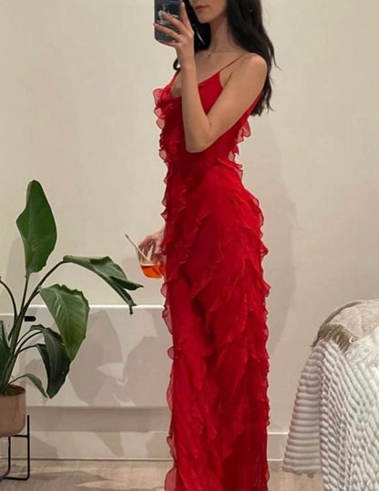 Caitlin | Elegant Ruffle Summer Dress