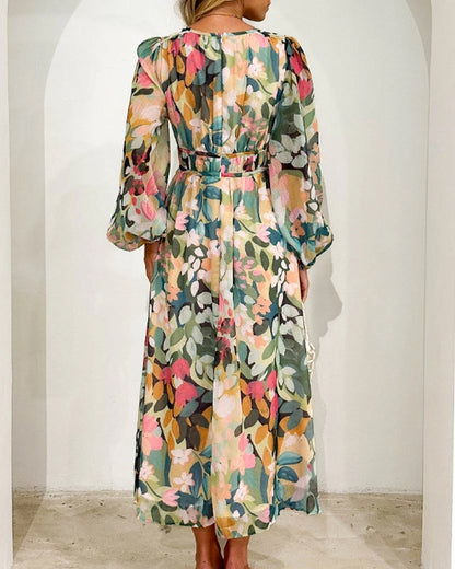 Christel | Elegante Bloemenprint Jurk