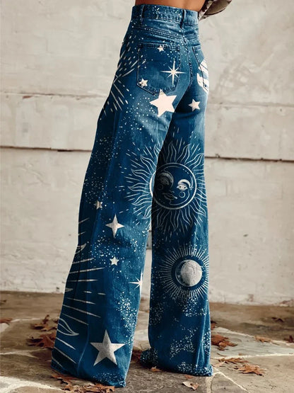 Donna | High Waist Cosmic Wide Jeans