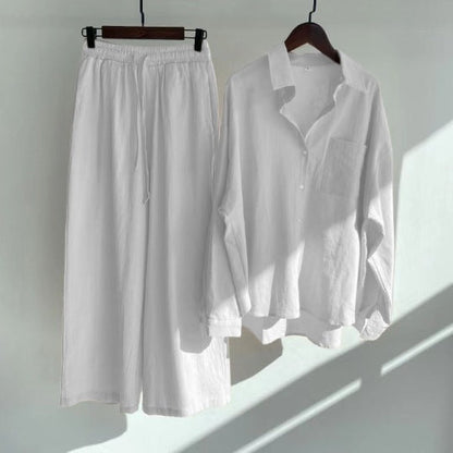 Yvonne | 2-delige set - Blouse & wijde broek