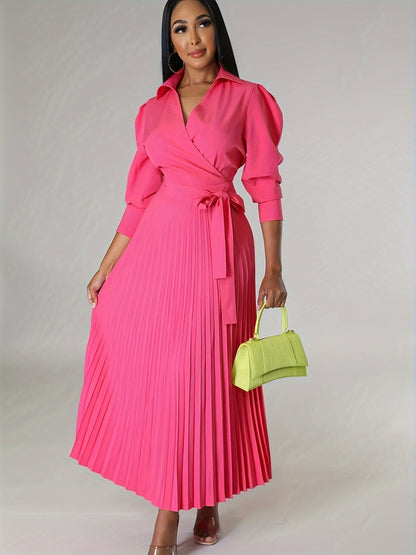 Alexa | Elegant Pleated Wrap Dress
