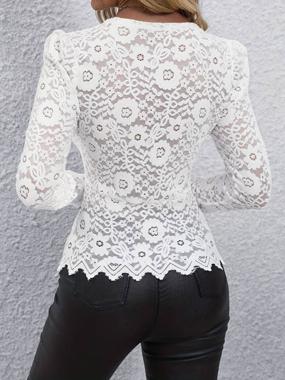 Faith | Elegant Lace Detail Fitted Top