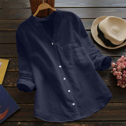 Ava™ - Casual Loose Cotton Linen Shirt 