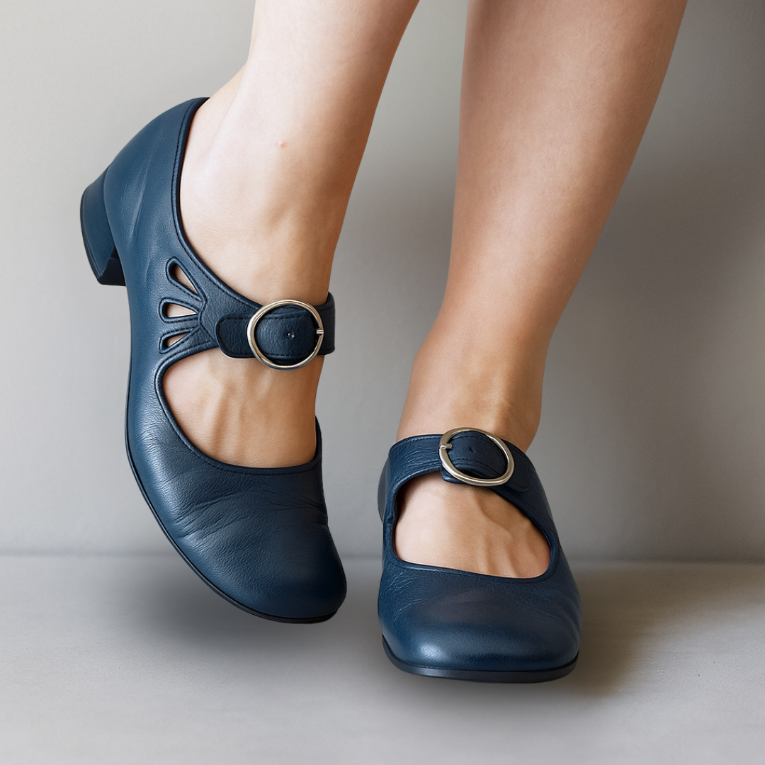 Els™ | Orthopedic leather sandals with comfortable wedge sole