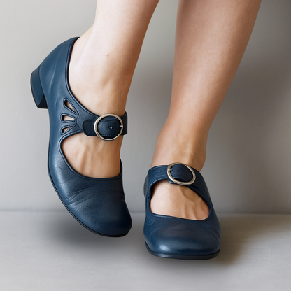 Els™ | Orthopedic leather sandals with comfortable wedge sole