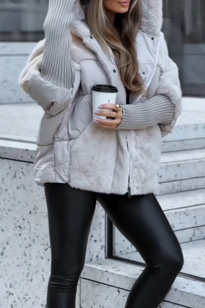 Women's hooded bomber jacket 