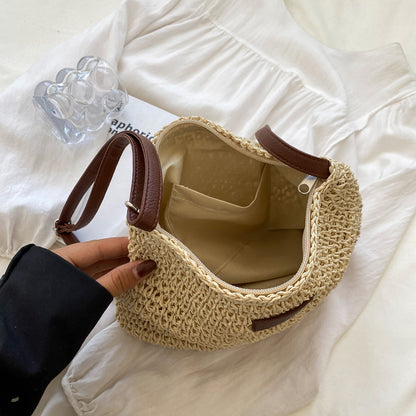 Lajah™ - Woven Zippered Shoulder Bag for Summer, Adjustable and Timeless