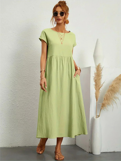 Marianne™ | Elegante ronde hals jurk