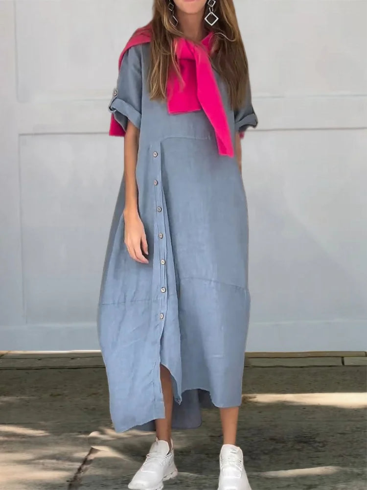 Verity | Relaxed Casual Button-Down Dress