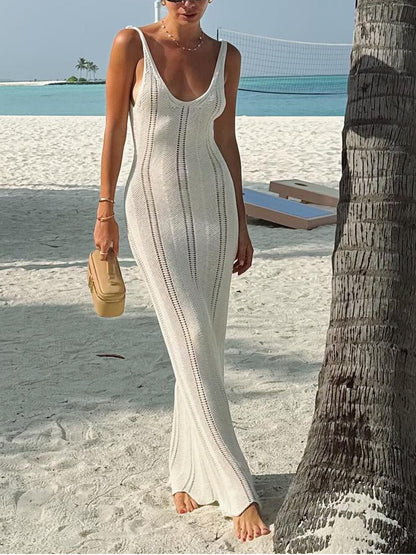 Anna | Strappy Knit Maxi Dress