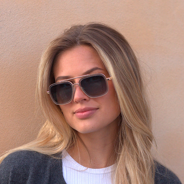 Bolzano Gray Black/Blue Lens Solbrille - PREMIUM | WOMEN