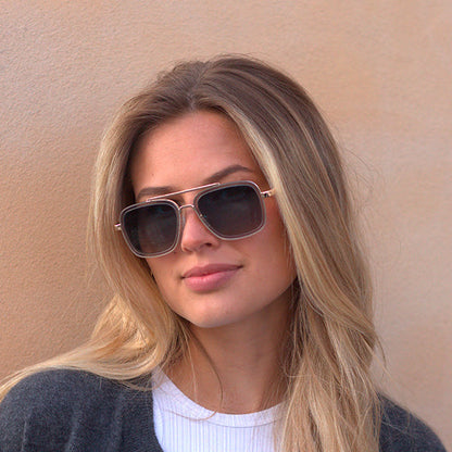 Bolzano Gray Black/Blue Lens Solbrille - PREMIUM | WOMEN