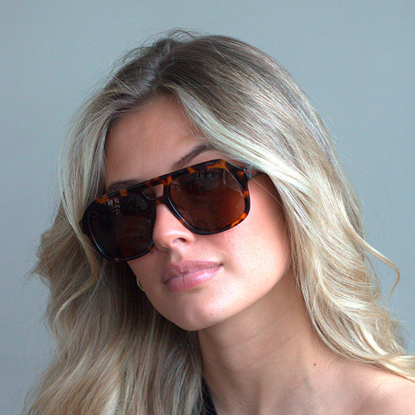 Caldiero Brown Turtle Brown Lens Solbrille - PREMIUM