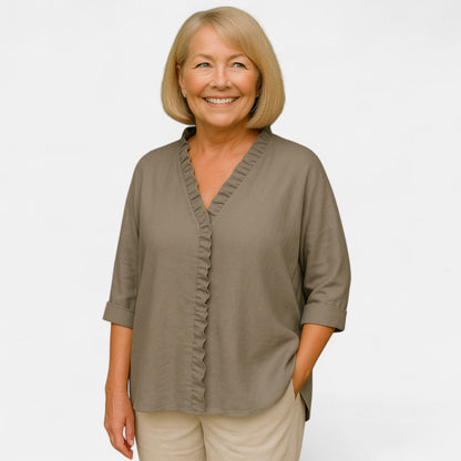 Nina™ | Cozy Ruffle Blouse