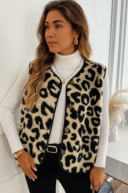 Lola – Short Leopard Print Vest