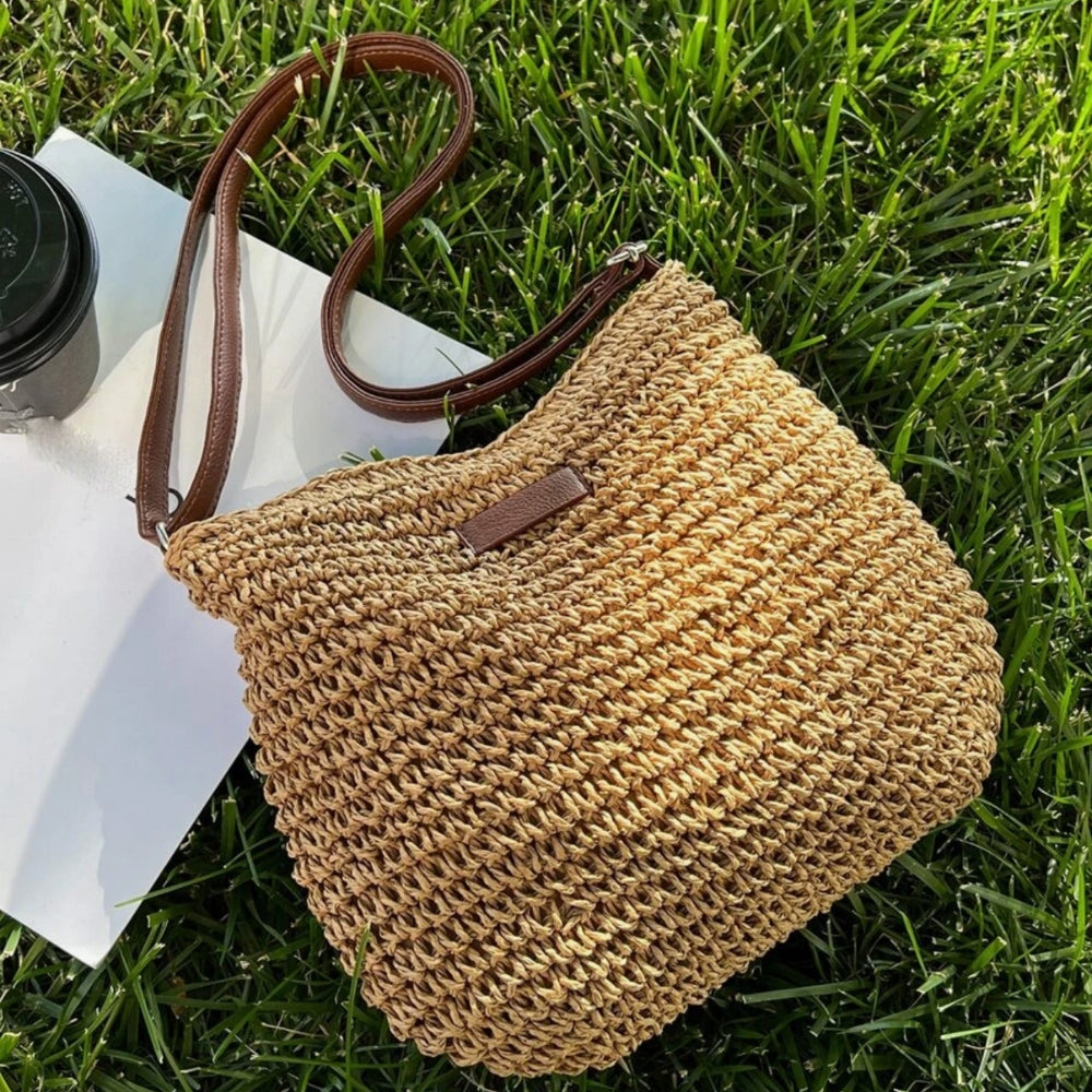 Lajah™ - Woven Zippered Shoulder Bag for Summer, Adjustable and Timeless