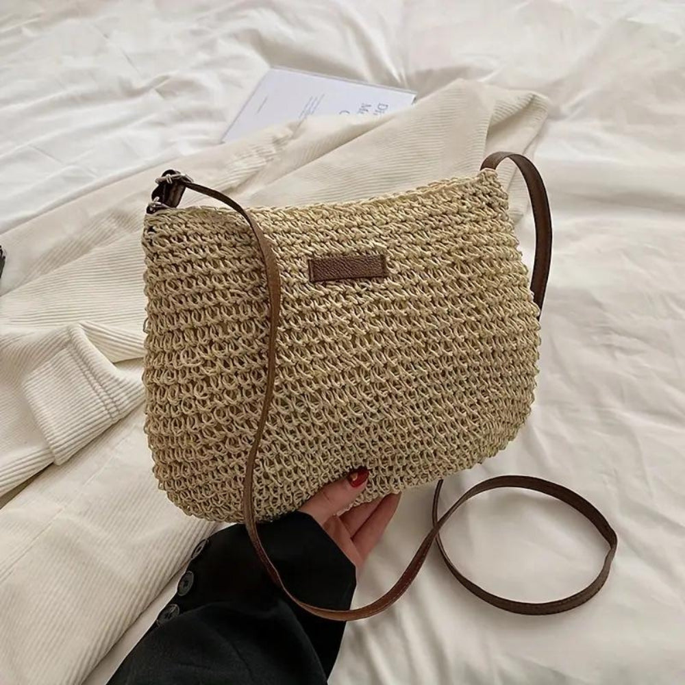 Lajah™ - Woven Zippered Shoulder Bag for Summer, Adjustable and Timeless