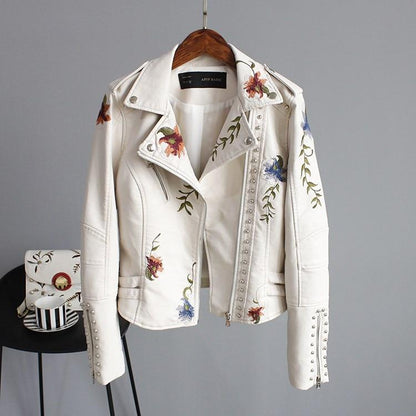 Mila | Embroidered Leather Elegance