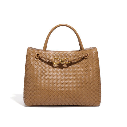 Claudia | Chic Woven Leather Tote Bag 