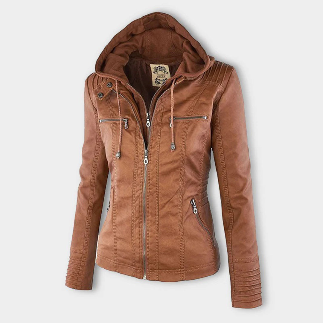 Amélie | Elegant Leather Summer Jacket