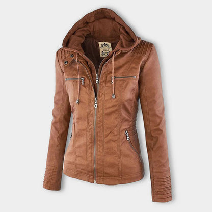 Amélie | Elegant Leather Summer Jacket