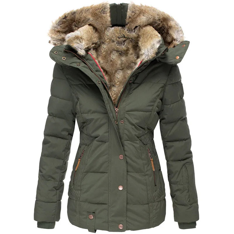 Belén - Warm Winter Coat with Fur Lining 