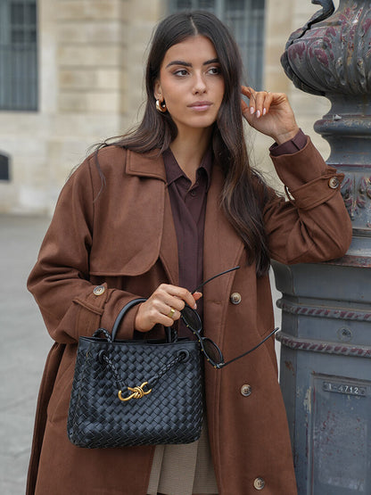 Claudia | Chic Woven Leather Tote Bag 