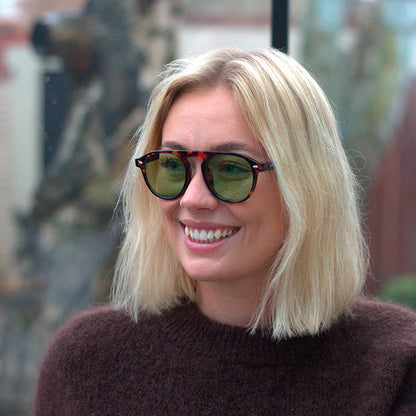 Milano Brown Turtle Green Lens Solbrille - CLASSIC | WOMEN
